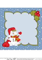 8 x 8 Christmas Snowman Oli's Santa Sack Insert