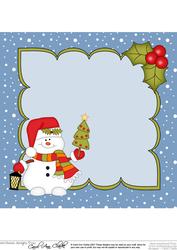 8 x 8 Christmas Snowman Oli's Santa Sack Insert