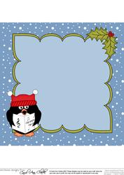8 x 8 Christmas Carol Singing Pip Penguin Insert