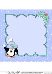 8 x 8 Christmas Snowballing Pip Penguin Insert