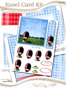 Rugby Easel Card Kit with 3D Decoupage