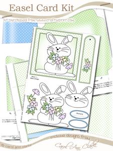 Little Bunny Easel Card Kit with 3D Decoupage