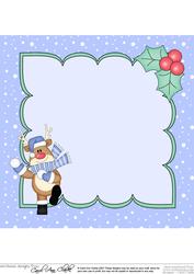8 x 8 Christmas Snowball Fight Rudolph Insert