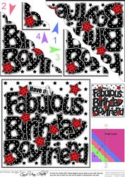 Birthday Boyfriend Scallop Corner Side Stacker Topper