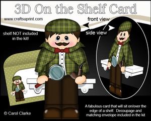 3D on the Shelf Card Kit - Little Detective Chase Hunter
