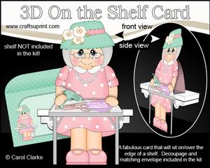 3D on the Shelf Card Kit - Gossip Galz - Crafting Carla