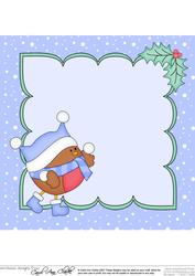 8 x 8 Christmas Bobbin Robin's Snowball Insert