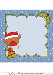 8 x 8 Christmas Bobbin Robin's Presents Insert
