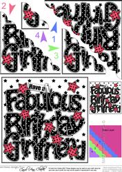 Birthday Girlfriend Scallop Corner Side Stacker Topper