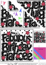 Birthday Fiancee Scallop Corner Side Stacker Topper