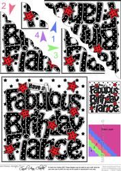 Birthday Fiance Scallop Corner Side Stacker Topper