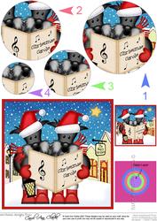 Singing Scottie Dogs Merry Carollers Circle Pyramage Topper