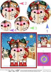 Singing Gigi Horses Merry Carollers Circle Pyramage Topper