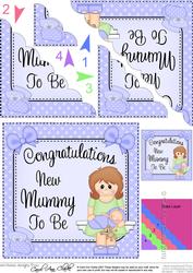New Mummy to Be Scallop Corner Side Stacker Topper