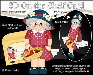 3D on the Shelf Card Kit - Gossip Galz - Fruity Fran