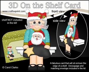 3D on the Shelf Card Kit - Christmas Jumper Old Lady