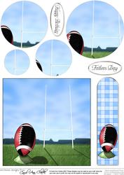 Rugby Quick Card with Circle Pyramage
