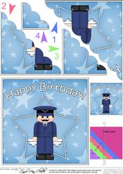 Airforce Pilot Birthday Scallop Corner Side Stacker