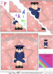 Airforce Pilot Birthday Scallop Corner Side Stacker