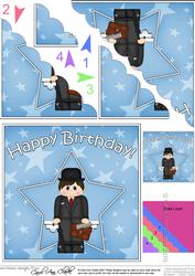 Business Man Birthday Scallop Corner Side Stacker
