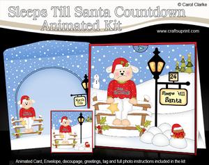 3D Christmas Baa Humbug Lamb Sleeps Til Santa Countdown Card