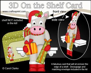 3D on the Shelf Card Kit - Little Christmas Gigi Horse