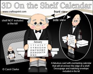 3D on the Shelf Everlasting Calendar Kit - Scotsman Errol