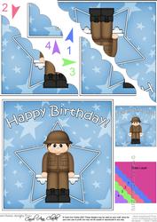 Army Birthday Scallop Corner Side Stacker