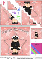 Navy Birthday Scallop Corner Side Stacker