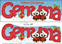 Large Dl Christmas Gemma Love Owls 3D Decoupage