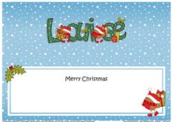 Large Dl Christmas Louise Robins Insert