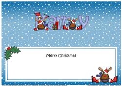 Large Dl Christmas Harry Rudolph Insert