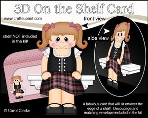 3D on the Shelf Card Kit - Little Scottish Girl Kyla