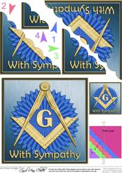 Masonic Christmas Scallop Corner Side Stacker Topper