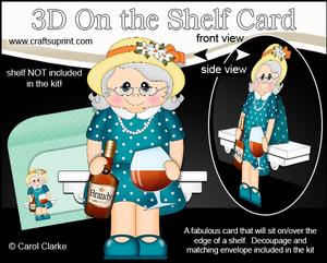 3D on the Shelf Card Kit - Gossip Galz - Brandy Bertha