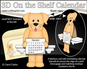 3D on the Shelf Everlasting Calendar Kit - Labrador Dog