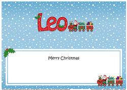 Large Dl Christmas Leo Santa's Train Insert