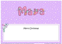 Large Dl Christmas Maya Lights Insert