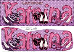 Lge Dl Birthday Katrina Shoes & Handbags 3D Decoupage
