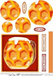 Mine's a Pint!! Card with Circle Pyramage