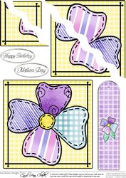 Patchwork Petals Quick Card with Wavy Corner Side Stacker
