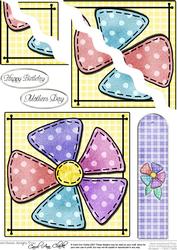 Patchwork Petals Quick Card with Wavy Corner Side Stacker