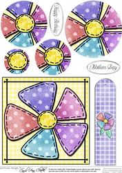 Patchwork Petals Quick Card with Circle Pyramage