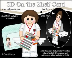3D on the Shelf Card Kit - Little Lady Doctor Shaw