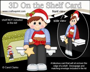 3D on the Shelf Card Kit - Little Christmas Jumper Boy