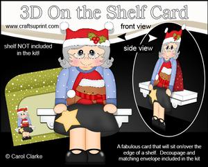 3D on the Shelf Card Kit - Christmas Jumper Old Lady