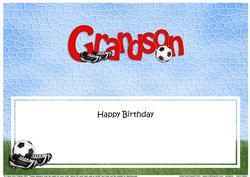 Large Dl Birthday Grandson Football Insert