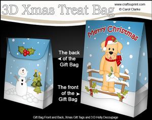 3D Little Christmas Golden Labrador Gift Bag Mini Kit