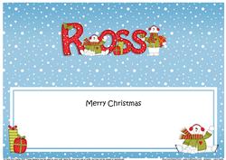 Large Dl Christmas Ross Snowman Insert