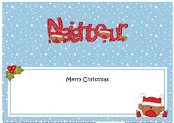 Large Dl Christmas Neighbour Robins Insert